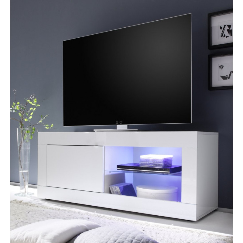 Meuble TV hi-Fi 1 porte/2 niches BERGAME