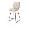 Ravi, chaise de bar - cadre noir (ROB) - pivotant - combi Secilia & Toba