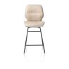 Ravi, chaise de bar - cadre noir (ROB) - pivotant - combi Secilia & Toba