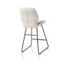 Ravi, chaise de bar - cadre noir (ROB) - pivotant - combi Secilia & Toba