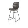 Ravi, chaise de bar - cadre noir (ROB) - pivotant - combi Secilia & Toba