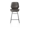 Ravi, chaise de bar - cadre noir (ROB) - pivotant - combi Secilia & Toba