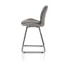 Ravi, chaise de bar - cadre noir (ROB) - pivotant - combi Secilia & Toba