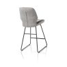Ravi, chaise de bar - cadre noir (ROB) - pivotant - combi Secilia & Toba
