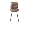 Ravi, chaise de bar - cadre noir (ROB) - pivotant - combi Secilia & Toba