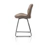 Ravi, chaise de bar - cadre noir (ROB) - pivotant - combi Secilia & Toba