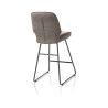 Ravi, chaise de bar - cadre noir (ROB) - pivotant - combi Secilia & Toba