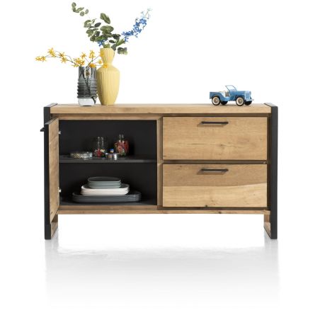 Metalo, buffet 140 cm - 1-porte + 2-tiroirs - Henders&Hazel