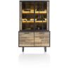 Avalon, vaisselier 127 cm - 2-portes + 1-tiroir + 2-portes en verre (+ LED) - Henders&Hazel