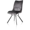 Mischa, chaise - 4-pieds avec liaison croissee + poignee - tissu karese - Henders and Hazel