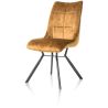 Mischa, chaise - 4-pieds avec liaison croissee + poignee - tissu karese - Henders and Hazel