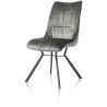 Mischa, chaise - 4-pieds avec liaison croissee + poignee - tissu karese - Henders and Hazel