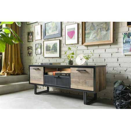 Avalon, lowboard 180 cm. - 2-portes + 1-tiroir + 1-niche (+ LED) - Henders&Hazel