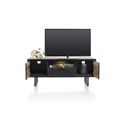 Avalon, lowboard 150 cm. - 2-portes + 1-tiroir + 1-niche (+ LED) - Henders&Hazel