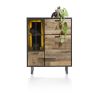 Avalon, highboard 120 cm. - 2-portes + 1-porte en verre + 1-porte rabattante (+ LED) - Henders&Hazel