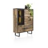 Avalon, highboard 120 cm. - 2-portes + 1-porte en verre + 1-porte rabattante (+ LED) - Henders&Hazel