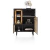 Avalon, highboard 120 cm. - 2-portes + 1-porte en verre + 1-porte rabattante (+ LED) - Henders&Hazel