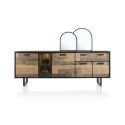 Avalon, buffet 230 cm. - 4-portes + 1-tiroir + 1-porte en verre (+ LED) - Henders&Hazel