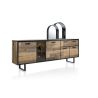 Avalon, buffet 230 cm. - 4-portes + 1-tiroir + 1-porte en verre (+ LED) - Henders&Hazel