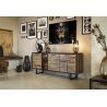 Avalon, buffet 230 cm. - 4-portes + 1-tiroir + 1-porte en verre (+ LED) - Henders&Hazel