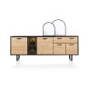 Avalon, buffet 230 cm. - 4-portes + 1-tiroir + 1-porte en verre (+ LED) - Henders&Hazel