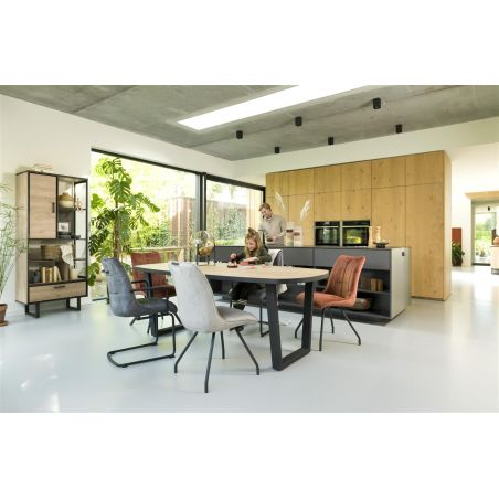 Avalon, bibliotheque 80 cm. - 1-porte + 1-tiroir + 5-niches - Henders&Hazel