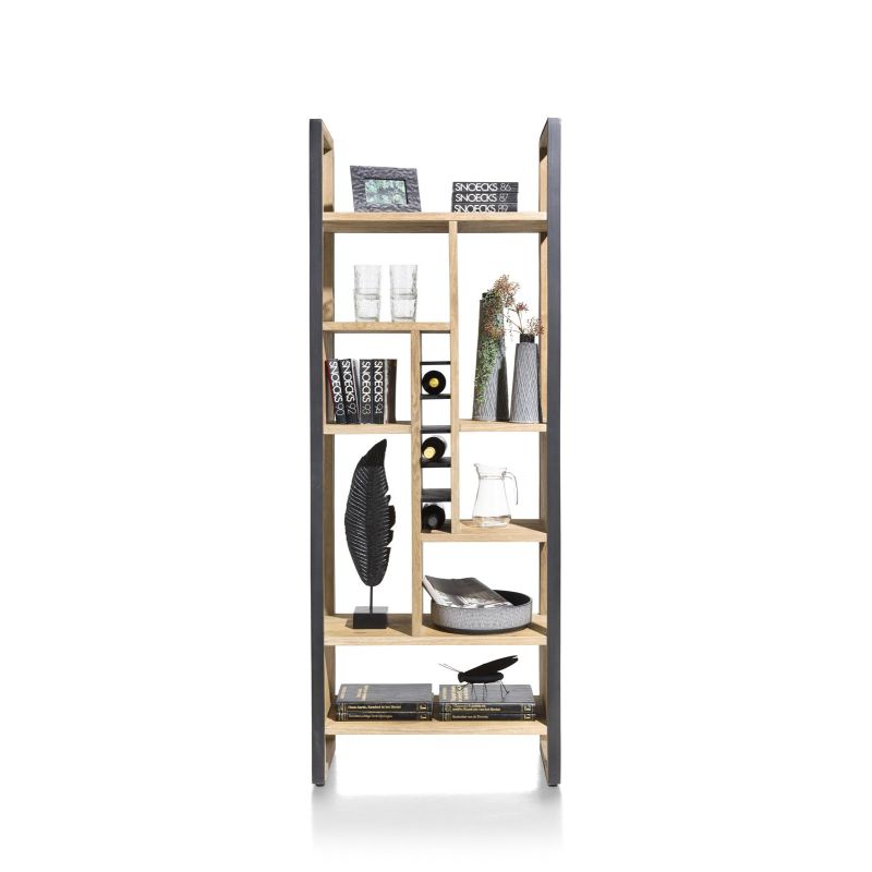 Metalo, roomdivider 75 cm. - 8-niches + 6-ranges bouteilles - Henders&Hazel