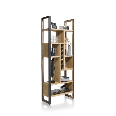Metalo, roomdivider 75 cm. - 8-niches + 6-ranges bouteilles - Henders&Hazel