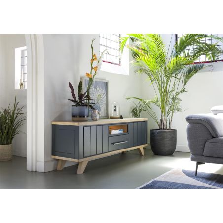 Lowboard Jardin 1 tiroir + 1 niche + 2 portes - 170 cm - Henders&Hazel