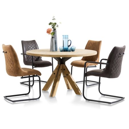 Table ronde Jardino 130 cm - pied central - Henders&Hazel