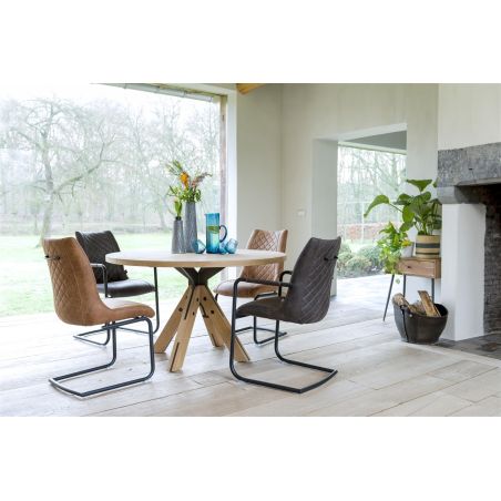 Table ronde Jardino 130 cm - pied central - Henders&Hazel