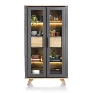 Vitrine Jardino 2-portes en verre + 2 tiroirs - 110 cm - Henders&Hazel