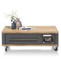 Table basse Jardin 100 x 60 cm + 2 tiroirs + 1 niche - Henders&Hazel