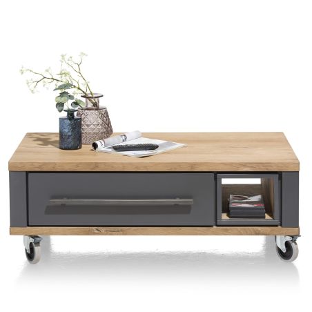 Table basse Jardin 100 x 60 cm + 2 tiroirs + 1 niche - Henders&Hazel