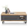 Table basse Jardin 100 x 60 cm + 2 tiroirs + 1 niche - Henders&Hazel