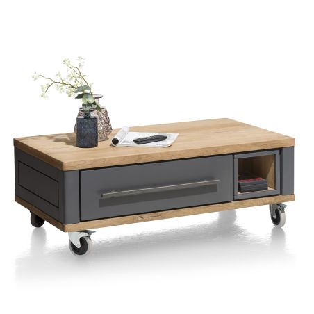 Table basse Jardin 100 x 60 cm + 2 tiroirs + 1 niche - Henders&Hazel