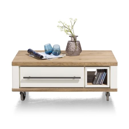 Table basse Jardin 100 x 60 cm + 2 tiroirs + 1 niche - Henders&Hazel