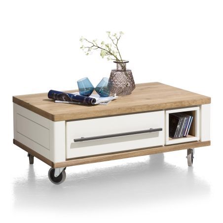 Table basse Jardin 100 x 60 cm + 2 tiroirs + 1 niche - Henders&Hazel