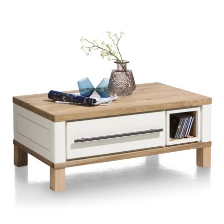 Table basse Jardin 100 x 60 cm + 2 tiroirs + 1 niche - Henders&Hazel