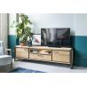 Metalo, lowboard 2-portes + 1-tiroir + 1-niche - 210 cm (+ LED) - Henders&Hazel
