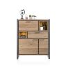 Metalo, highboard 2-portes + 1-tiroir + 1-porte abattante + 2-niches (+LED) - Henders&Hazel