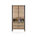 Metalo, armoire 2-portes + 2-tiroirs + 1-niche (+ LED) - Henders&Hazel