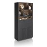 Pavie, armoire 100 cm. - 2-portes + 1-porte rabattante + 6-niches (+ LED) - Henders and Hazel