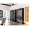 Pavie, armoire 100 cm. - 2-portes + 1-porte rabattante + 6-niches (+ LED) - Henders and Hazel
