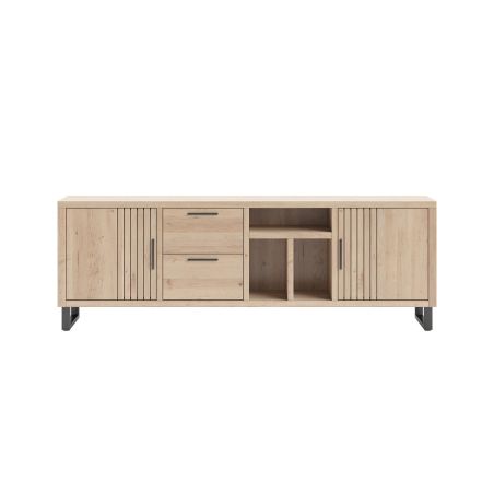 Pavie, buffet 233 cm. - 2-portes + 2-tiroirs + 3-niches (+ LED) - Henders and Hazel