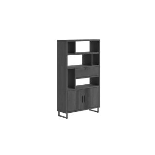 Pavie, armoire ouverte 125 cm. - 2-portes + 1-porte rabattante + 6-niches (+ LED) - Henders and Hazel