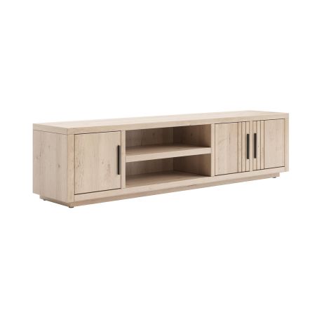 Pavie, lowboard 200 cm. - 3-portes + 2-niches (+ LED) - Henders and Hazel
