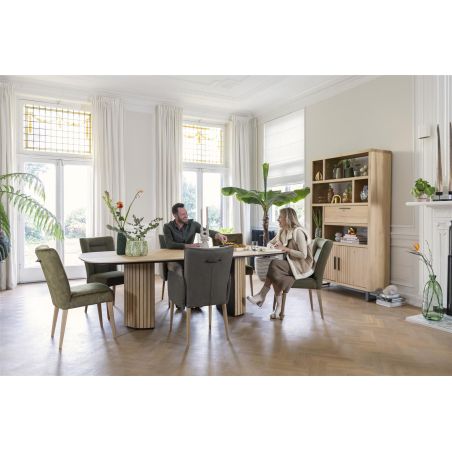 Pavie, table - ovale - 210 x 120 cm. (pied en bois) - Henders and Hazel