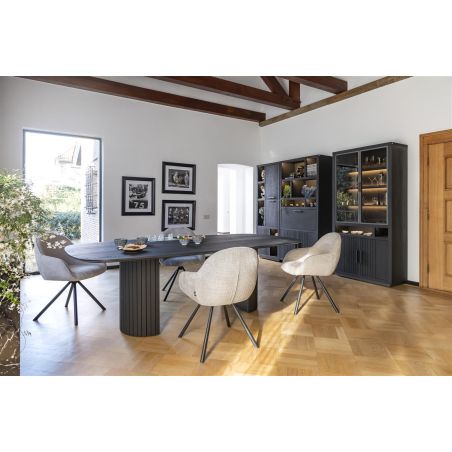 Pavie, table - ovale - 240 x 120 cm. (pied en bois) - Henders and Hazel