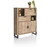 Pavarotti, armoire 125 cm. - 2-portes + 1-tiroir + 1-porte rabattante + 2-niches (+ LED)